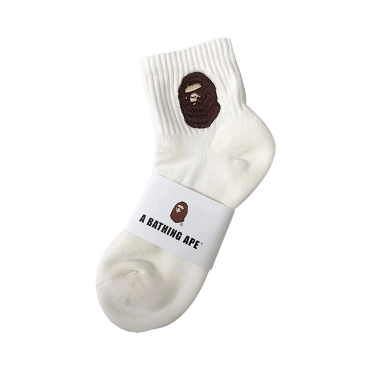 A Bathing Ape BAPE Shark Head Logo Embroidered Crew Socks — image 2