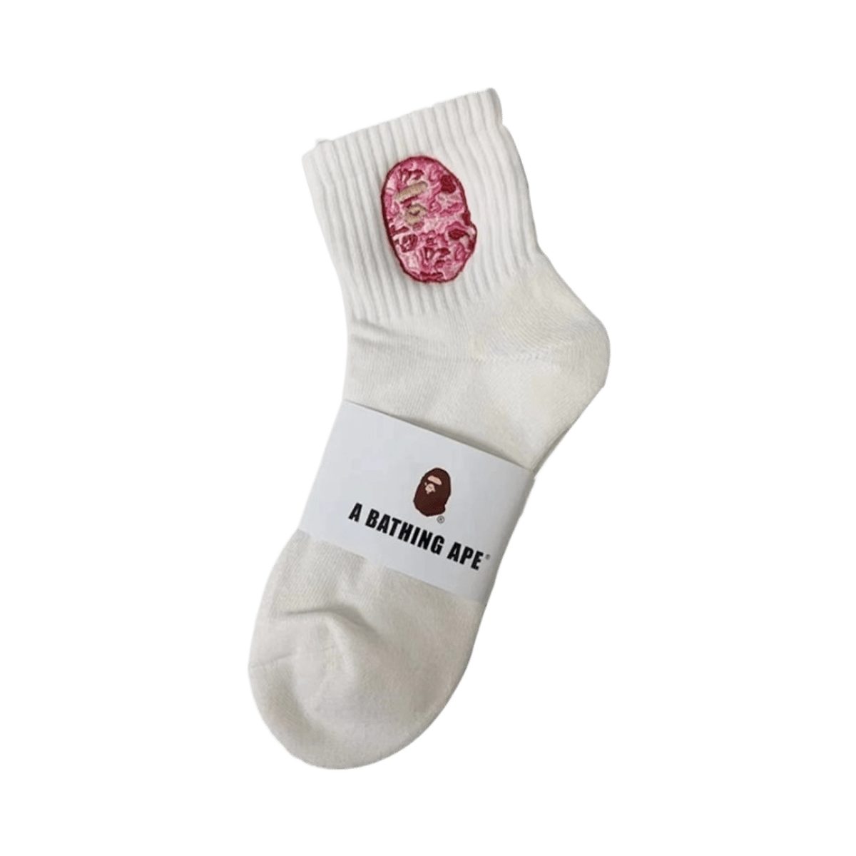 A Bathing Ape BAPE Shark Head Logo Embroidered Crew Socks — image 2