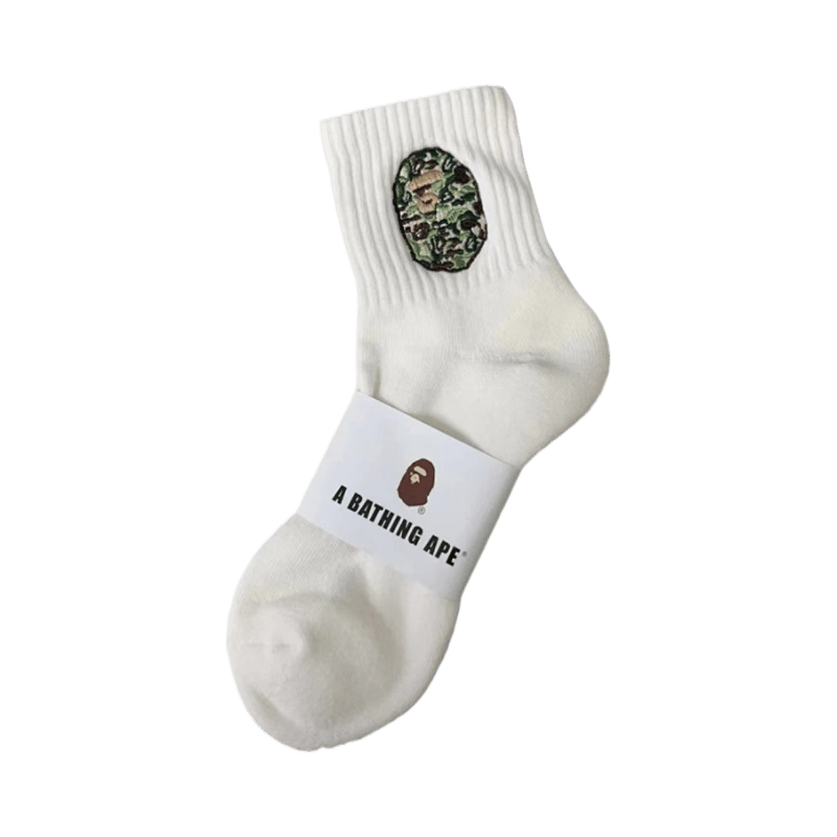 A Bathing Ape BAPE Shark Head Logo Embroidered Crew Socks — image 2