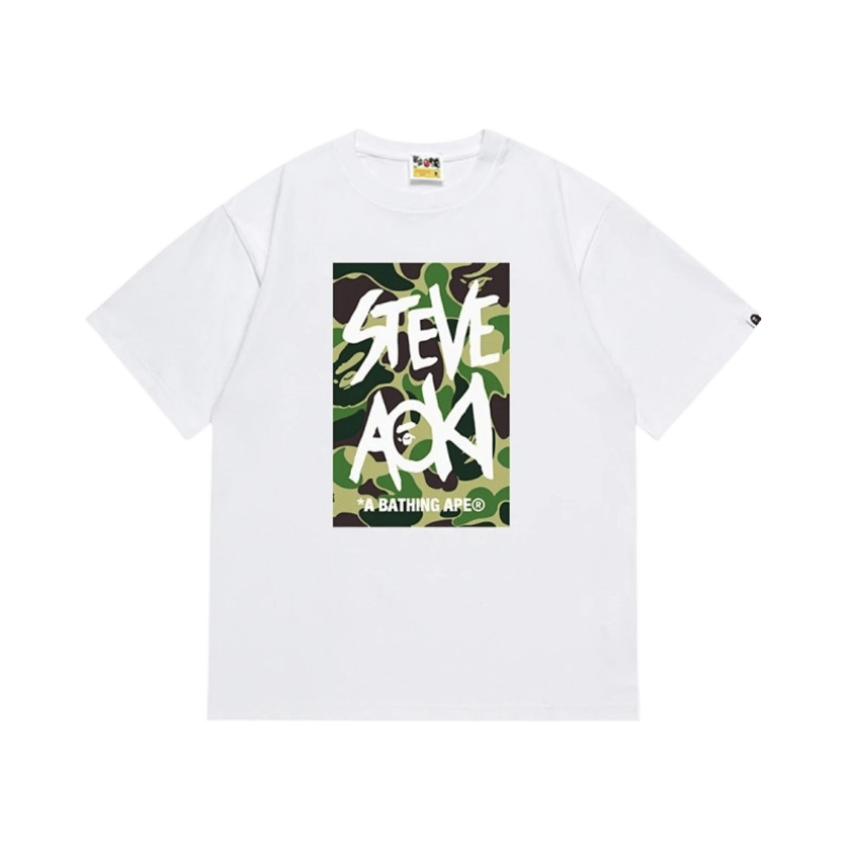 A Bathing Ape Classic Logo Print Short Sleeve T-Shirt Unisex Cotton Tee — image 2