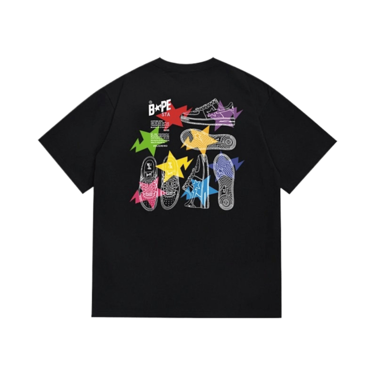 A Bathing Ape Classic Logo Print Short Sleeve T-Shirt Unisex Cotton Tee — image 2