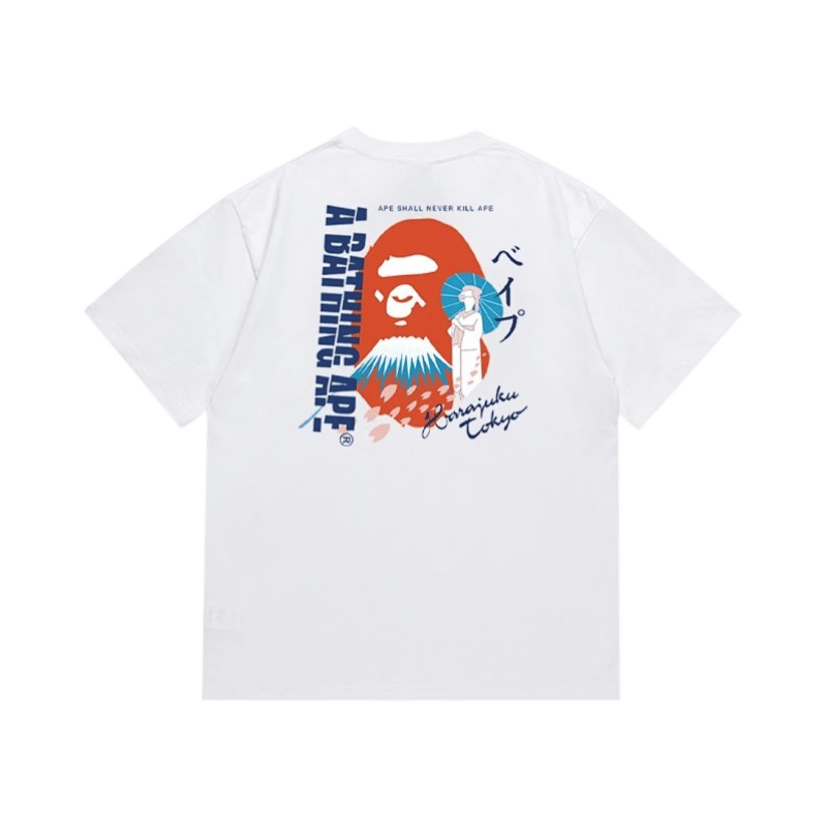 A Bathing Ape Classic Logo Print Short Sleeve T-Shirt Unisex Cotton Tee — image 2