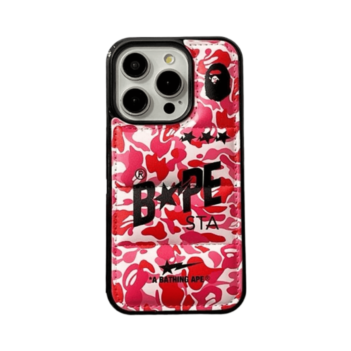 BAPE Camo Leather iPhone 16 Pro Max Case Shockproof Protection Cover — image 2