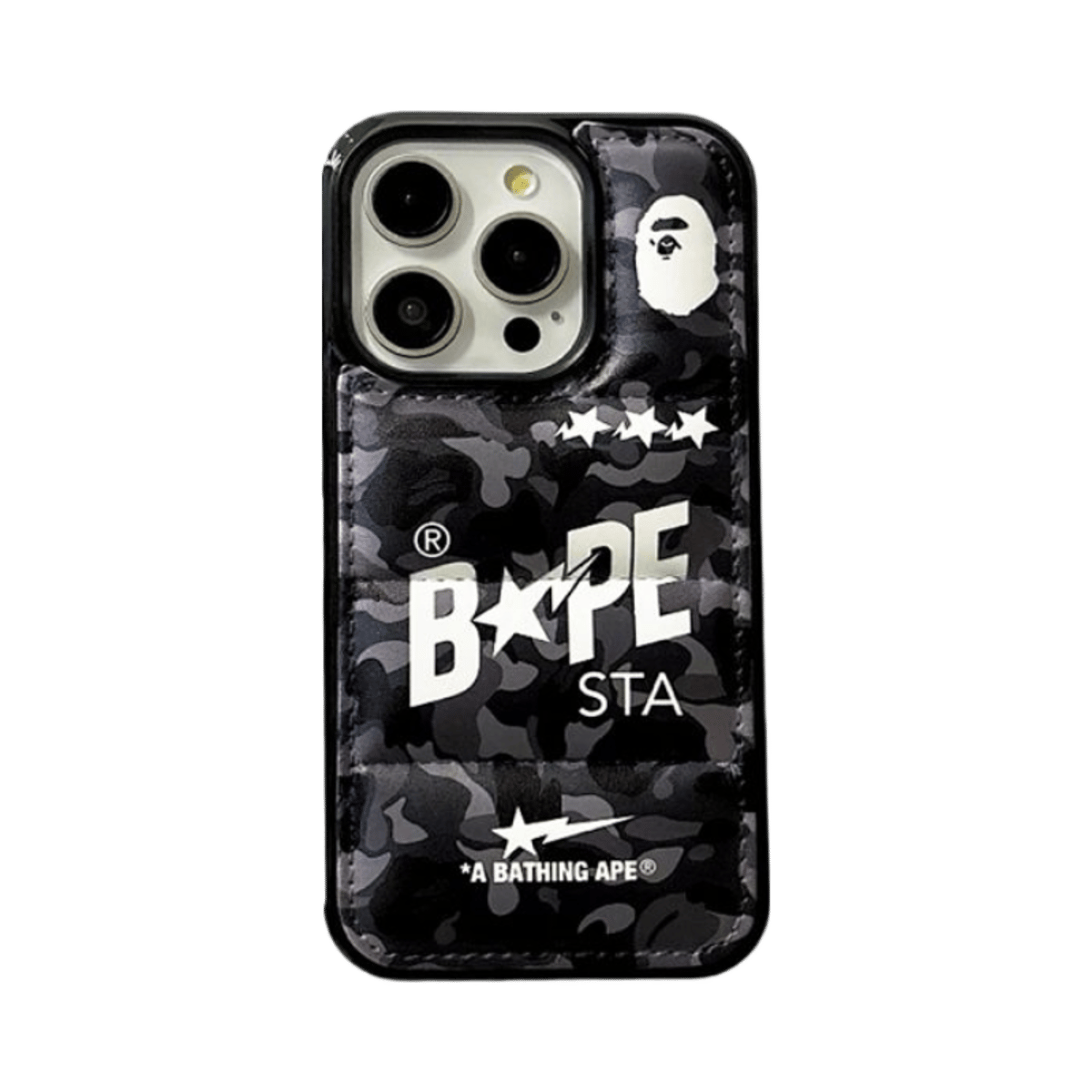 BAPE Camo Leather iPhone 16 Pro Max Case Shockproof Protection Cover — image 5
