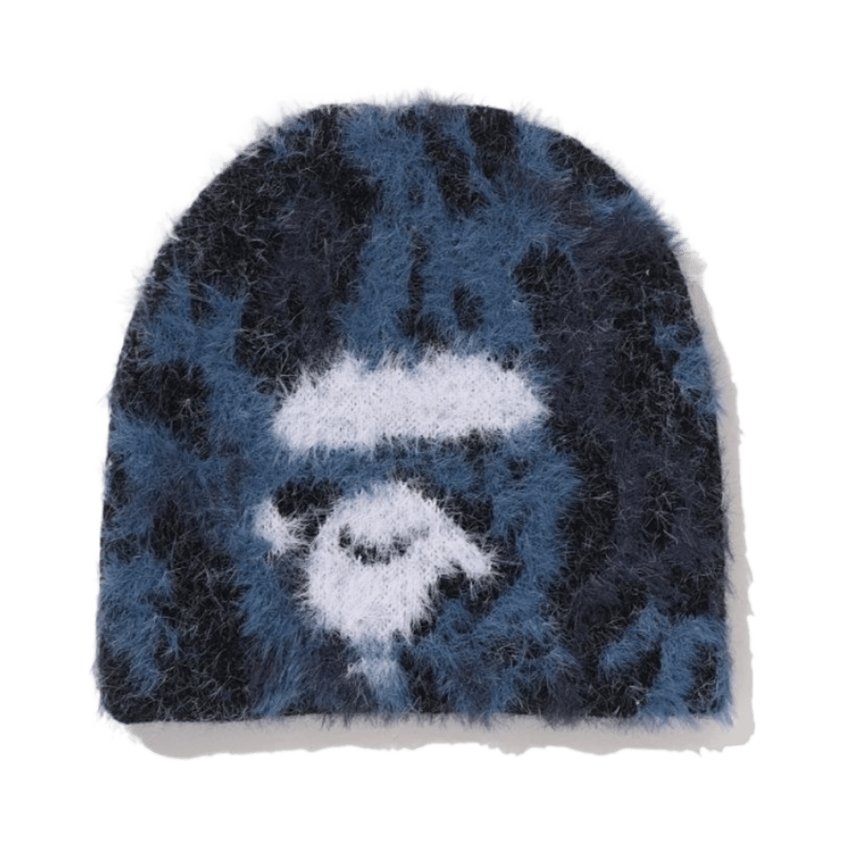 Bape Ape Head Logo Fuzzy Knit Beanie Hat Tie-Dye Camo Winter Warm Unisex — image 2