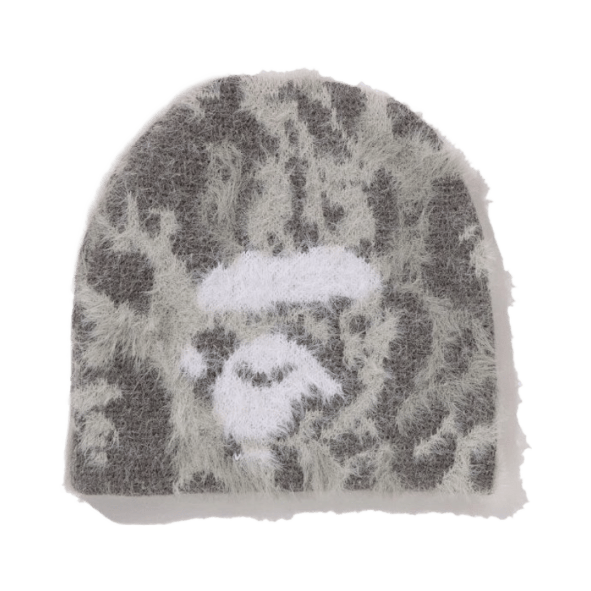 Bape Ape Head Logo Fuzzy Knit Beanie Hat Tie-Dye Camo Winter Warm Unisex — image 3