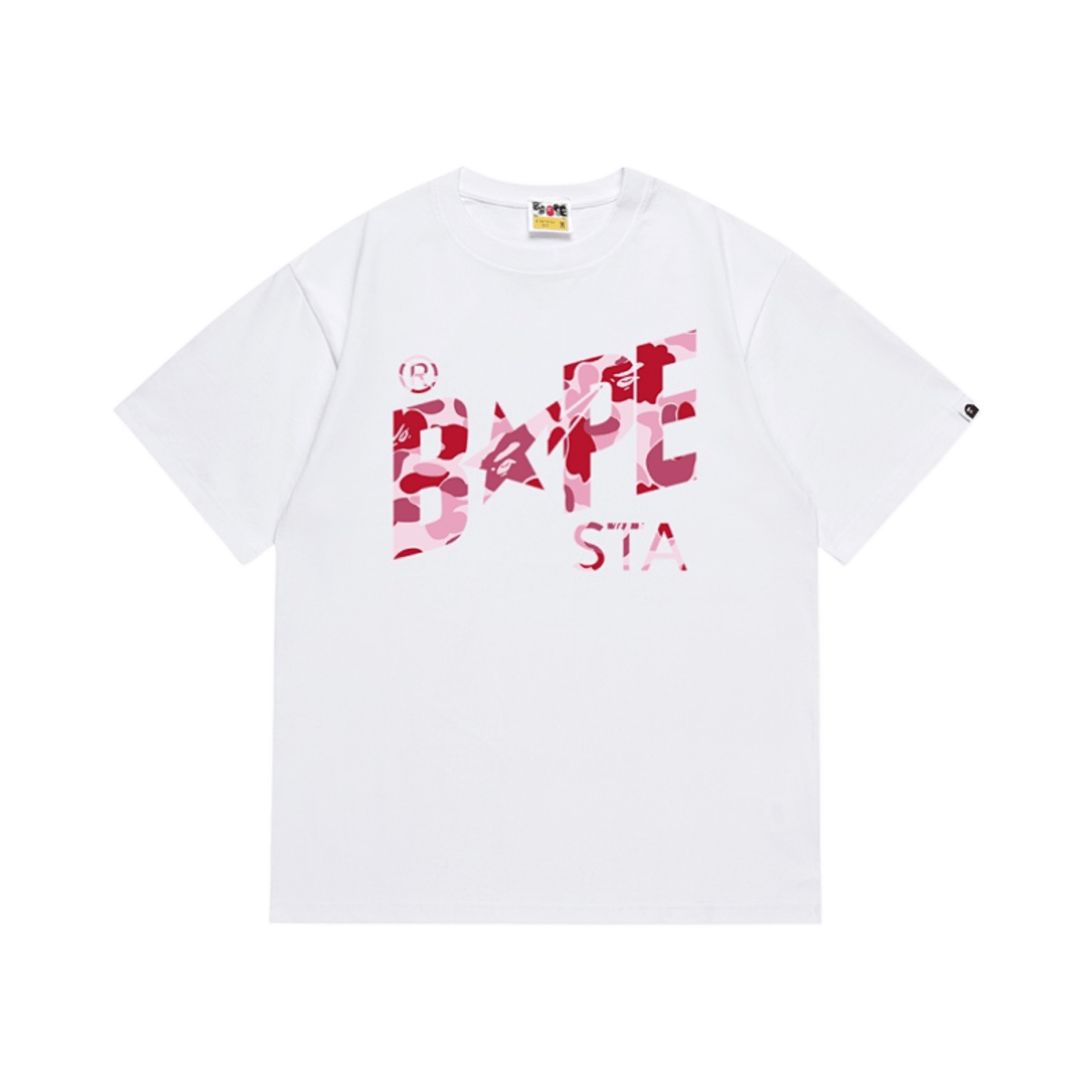 Bape Bape Sta Camo Logo Tee White — image 5