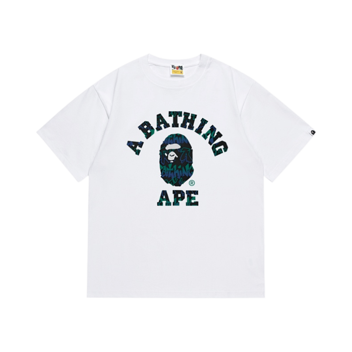 Bape Bape Sta Camo Logo Tee White — image 5