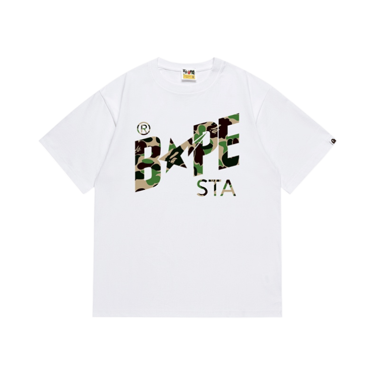 Bape Bape Sta Camo Logo Tee White — image 7
