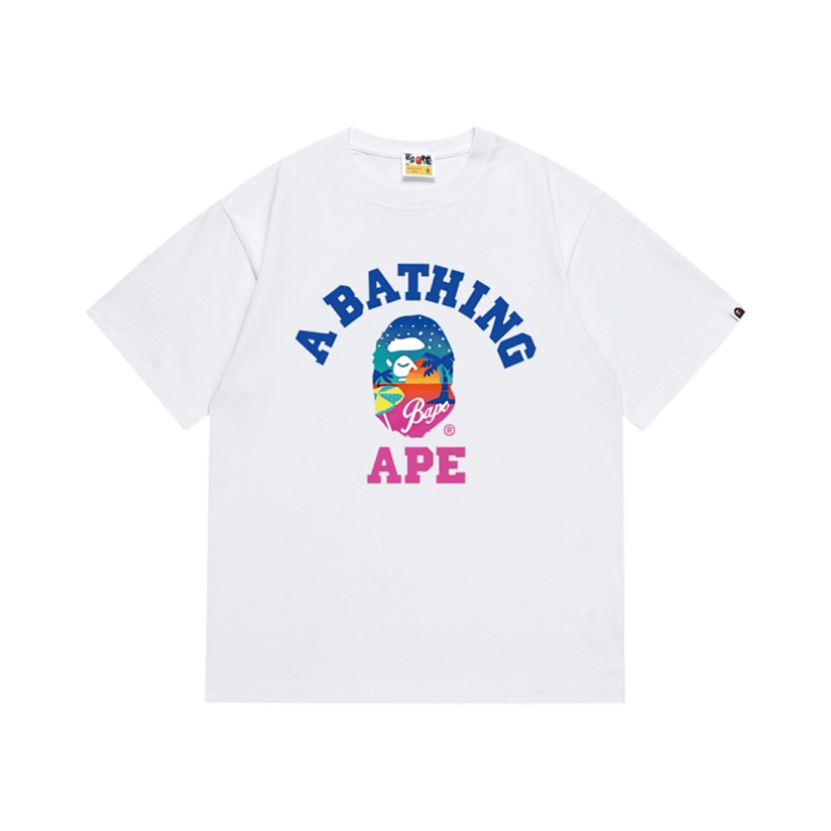 Bape Bape Sta Camo Logo Tee White — image 7