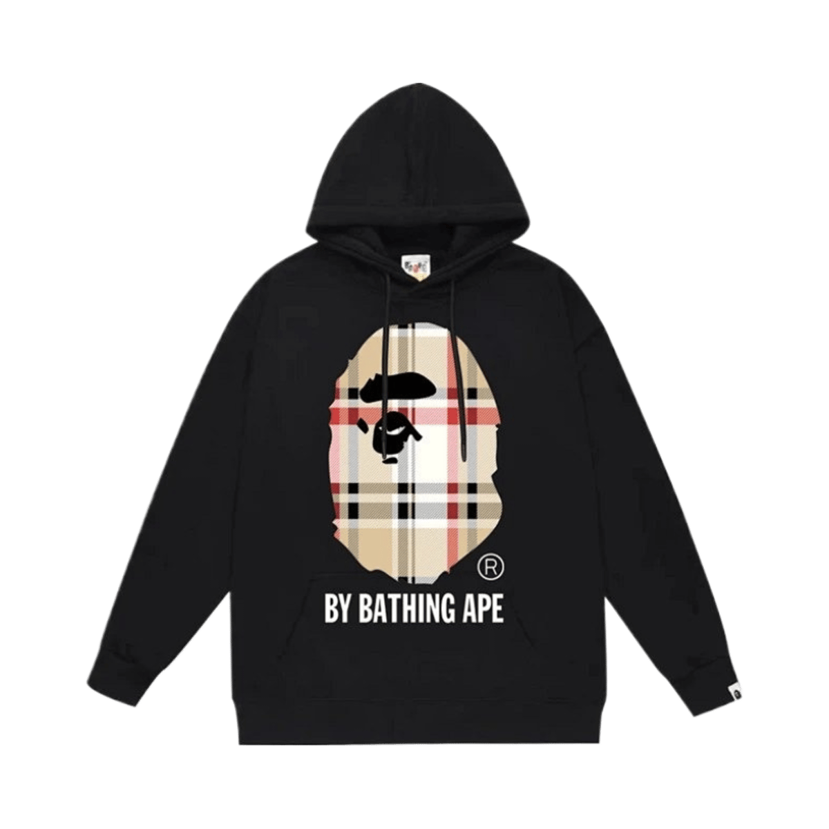 Bape Plaid Ape Head Graphic Pullover Hoodie Men Women Autumn Fashion Streetwear Sweatshirt — image 3