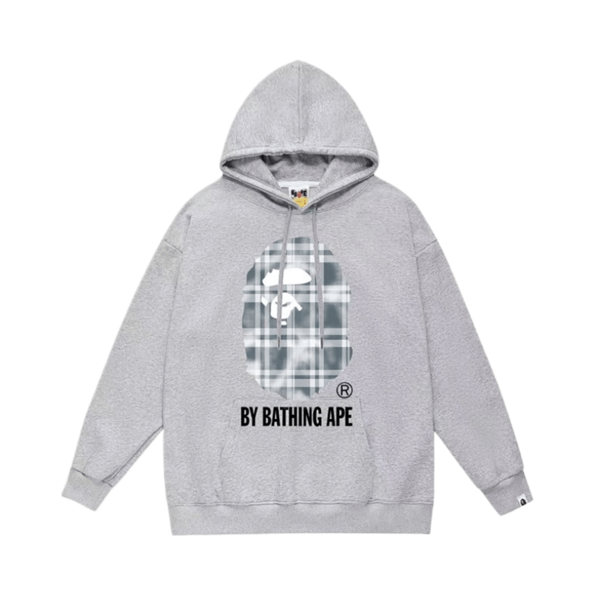 Bape Plaid Ape Head Graphic Pullover Hoodie Men Women Autumn Fashion Streetwear Sweatshirt — image 2