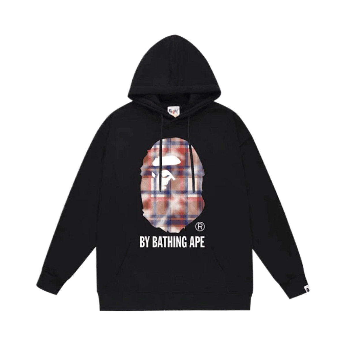 Bape Plaid Ape Head Graphic Pullover Hoodie Men Women Autumn Fashion Streetwear Sweatshirt — image 3