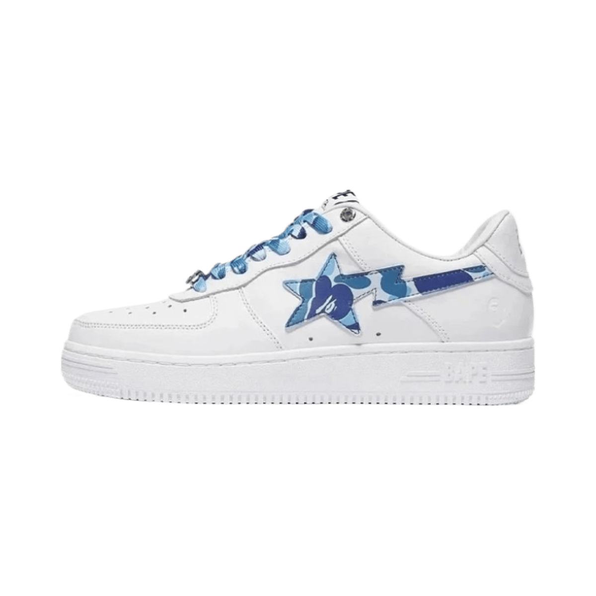 Bape Sta Low Top Sneakers Star Logo Leather Casual Shoes — image 13