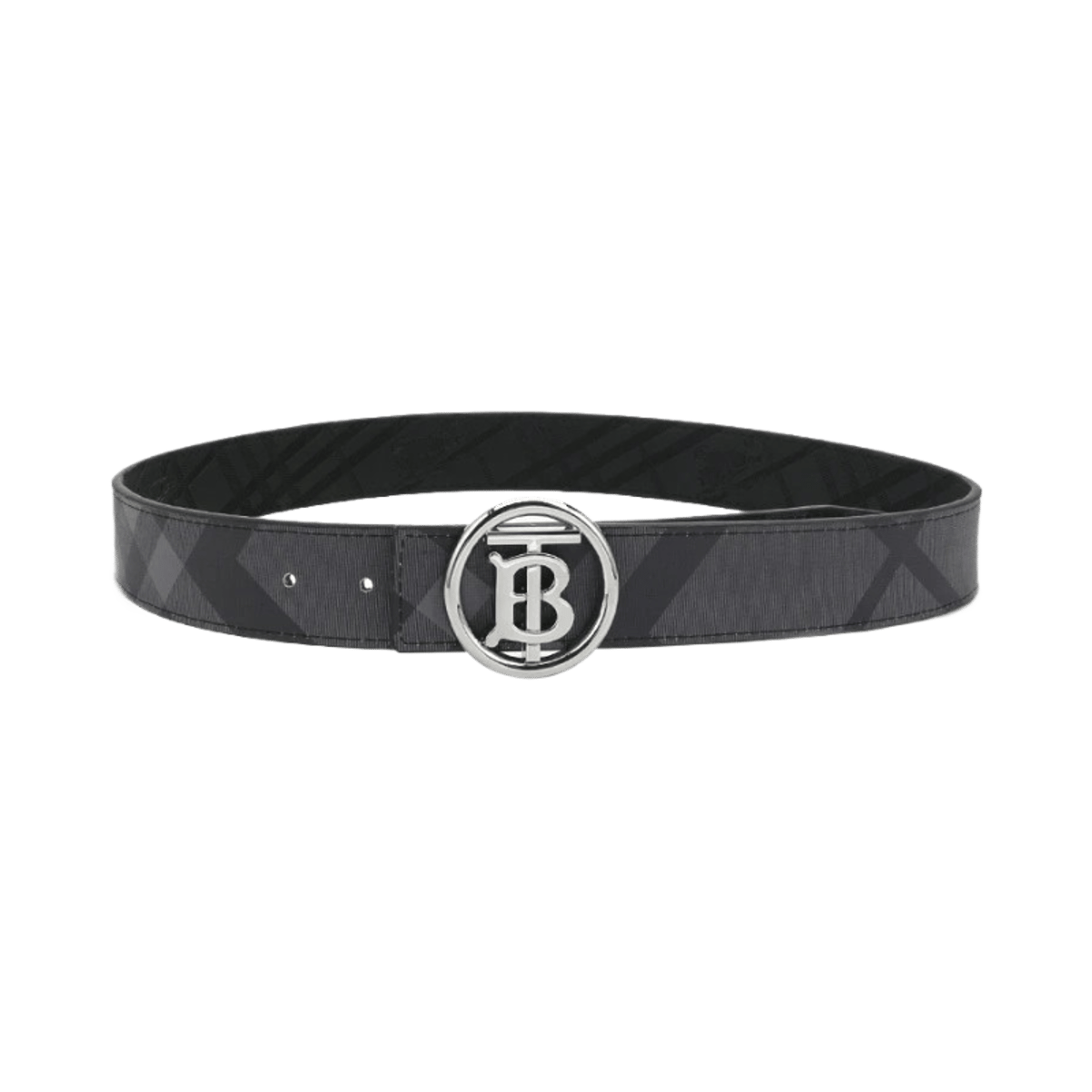 Burberry Men's Classic Check Leather Belt with TB Monogram Buckle - 3.8cm Width, Waterproof Material — image 2
