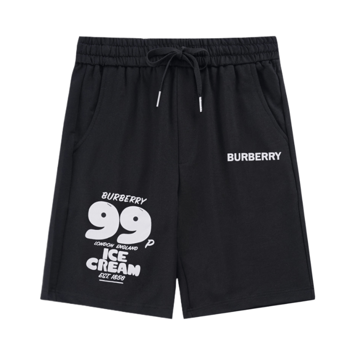 Burberry Men's Summer Fashion Casual Shorts with '99 Ice Cream' Graphic Print — image 2