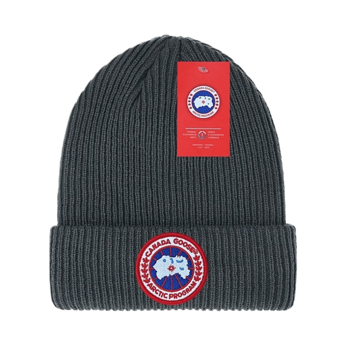 Canada Goose Arctic Program Ribbed Knit Beanie Hat Unisex Warm Winter Cap — image 10