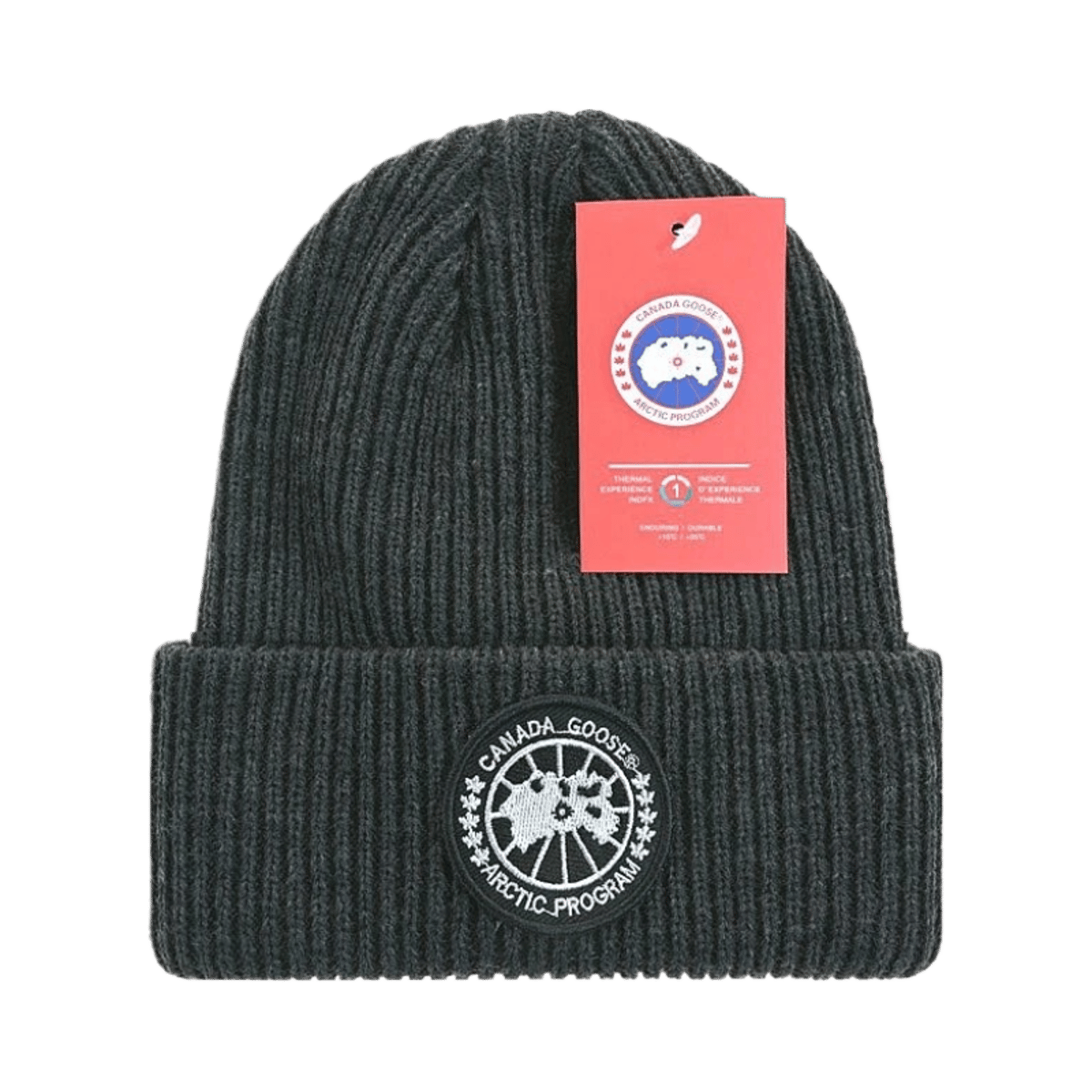 Canada Goose Arctic Program Ribbed Knit Beanie Hat Unisex Warm Winter Cap — image 4