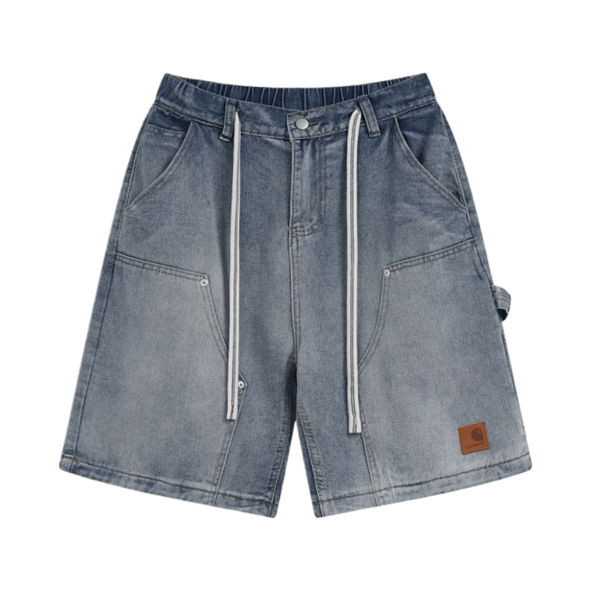Carhartt Men's Casual Drawstring Cargo Shorts with Pockets - Denim & Solid Colors — image 3