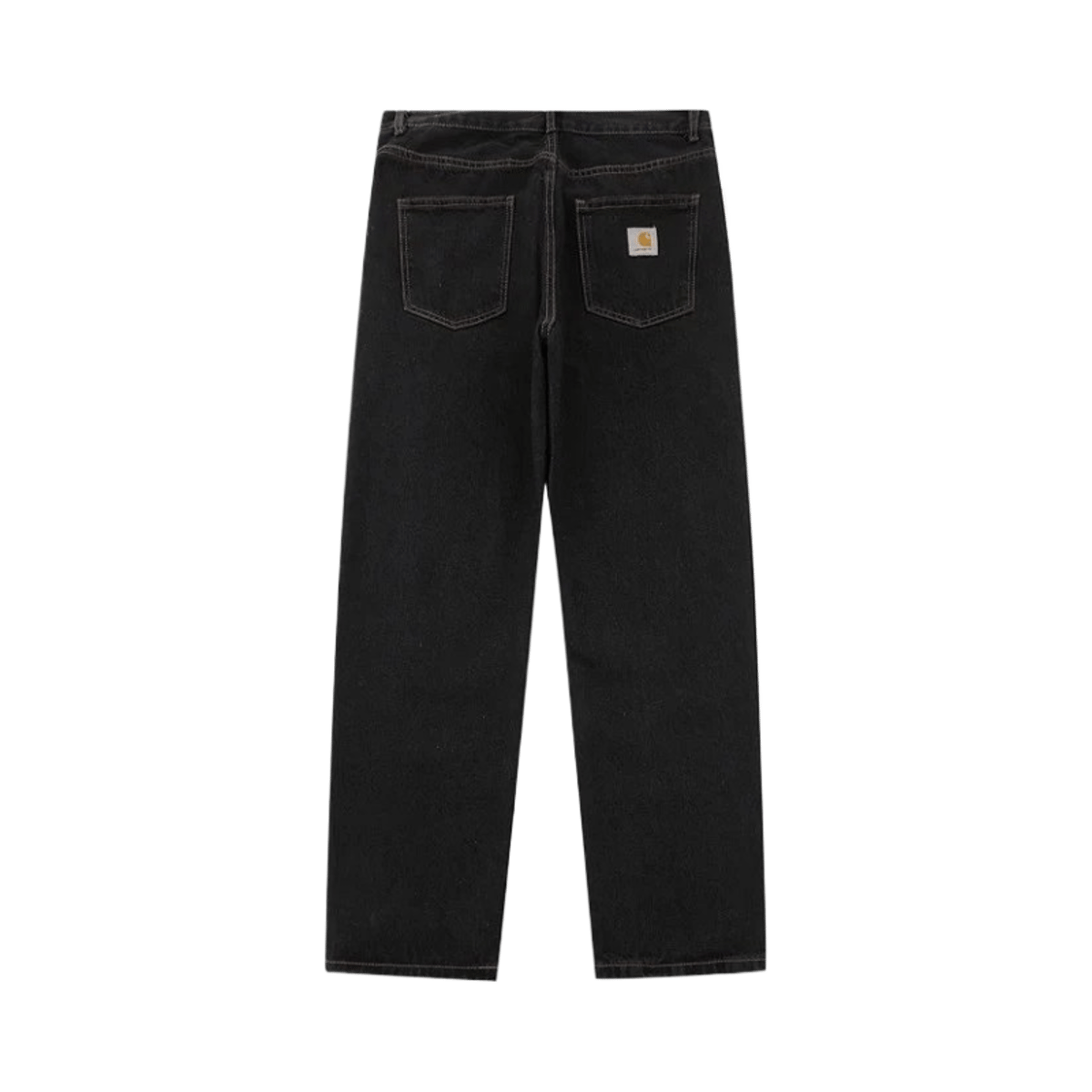Carhartt WIP Heavyweight Vintage Washed Straight Leg Jeans - Unisex Loose Fit Denim Pants in Blue and Black
