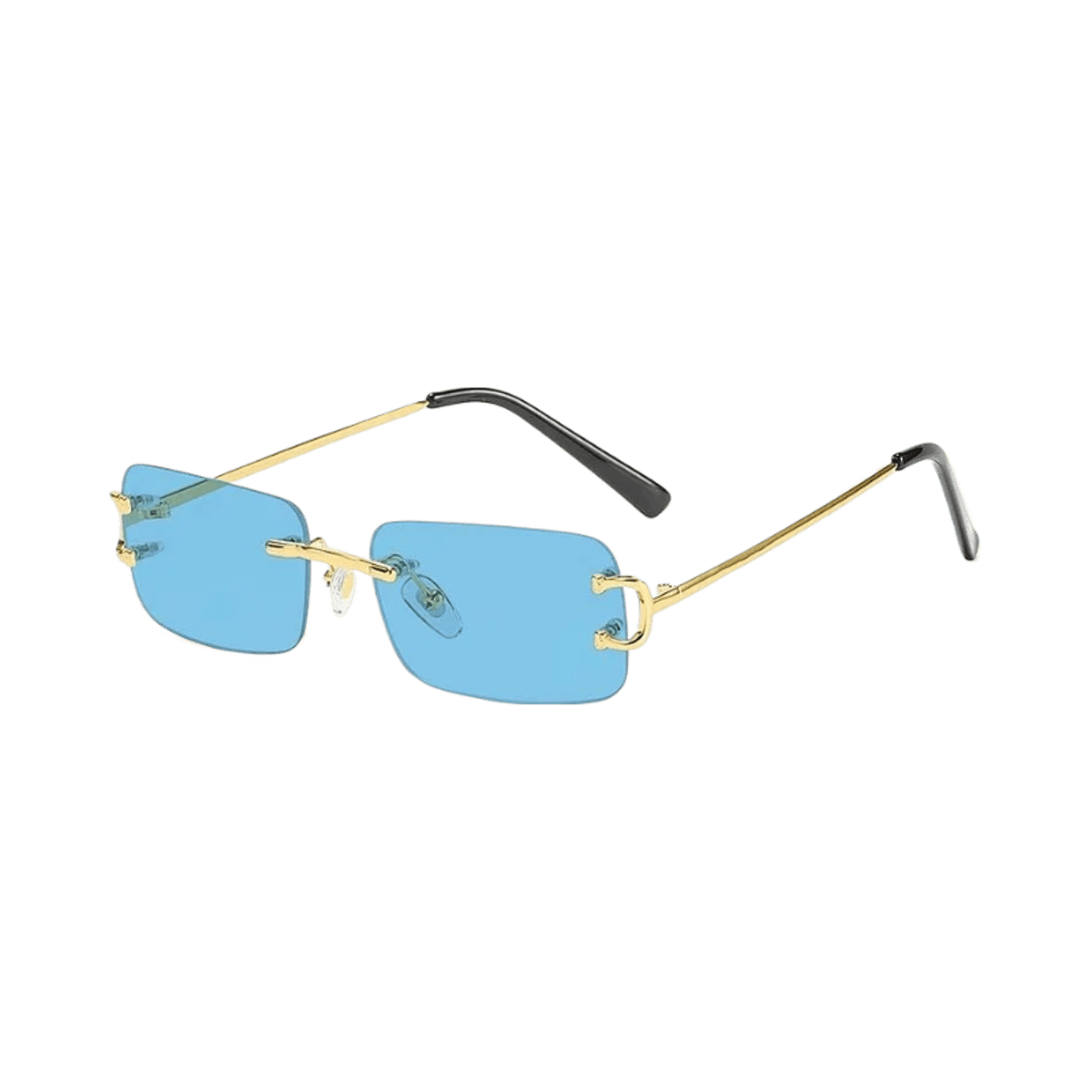 Cartier Rimless Rectangle Sunglasses Men Women Trendy Ocean Lens Optical Glasses Frame — image 4