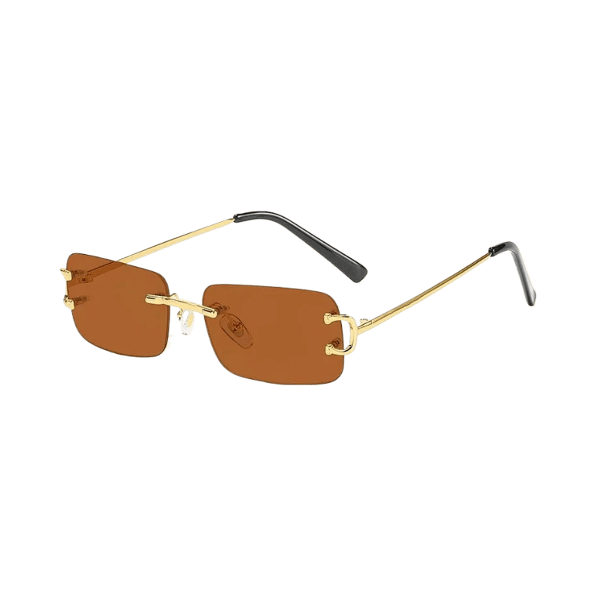 Cartier Rimless Rectangle Sunglasses Men Women Trendy Ocean Lens Optical Glasses Frame — image 2