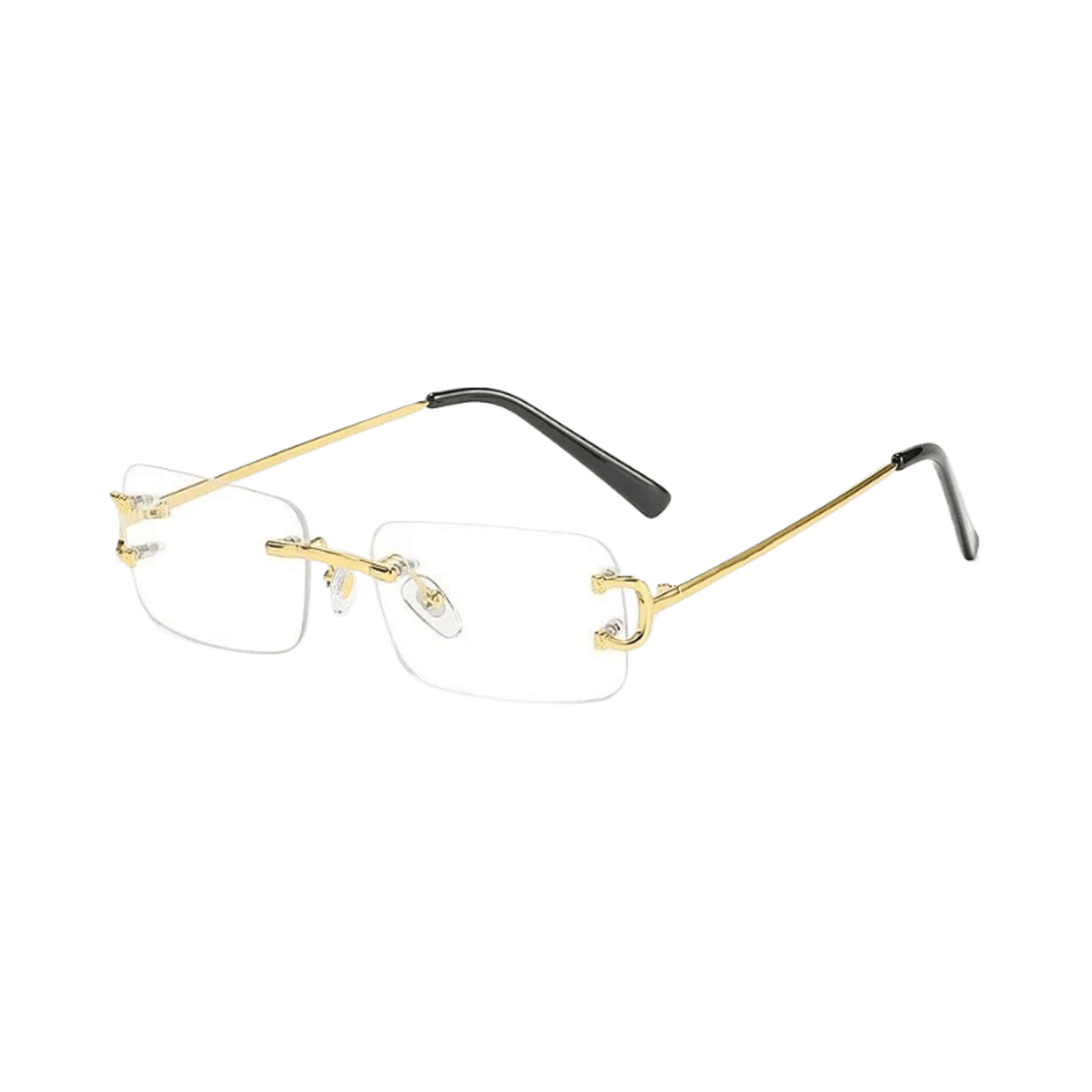 Cartier Rimless Rectangle Sunglasses Men Women Trendy Ocean Lens Optical Glasses Frame — image 5