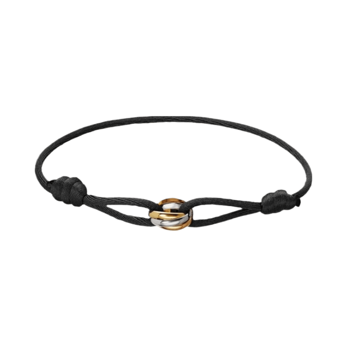 Cartier Trinity Adjustable Three-Color Cord Bracelet with Interlocking Rings