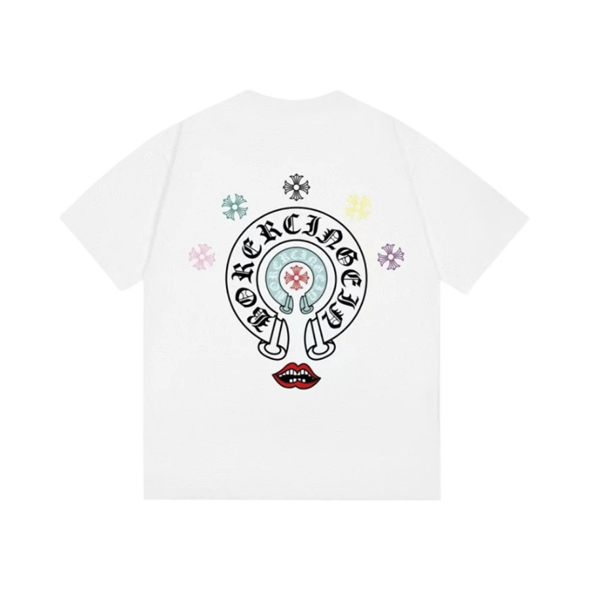 Chrome Hearts Cross Print Short Sleeve T-Shirt Men Women Gothic Streetwear Tee — image 2