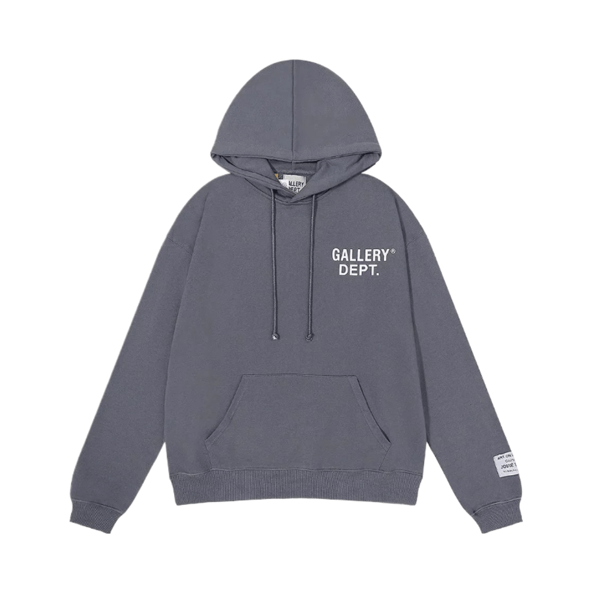 Gallery Dept. Black Pullover Hoodie with Flame Sleeve Detail and Paint Splatter Design — image 5