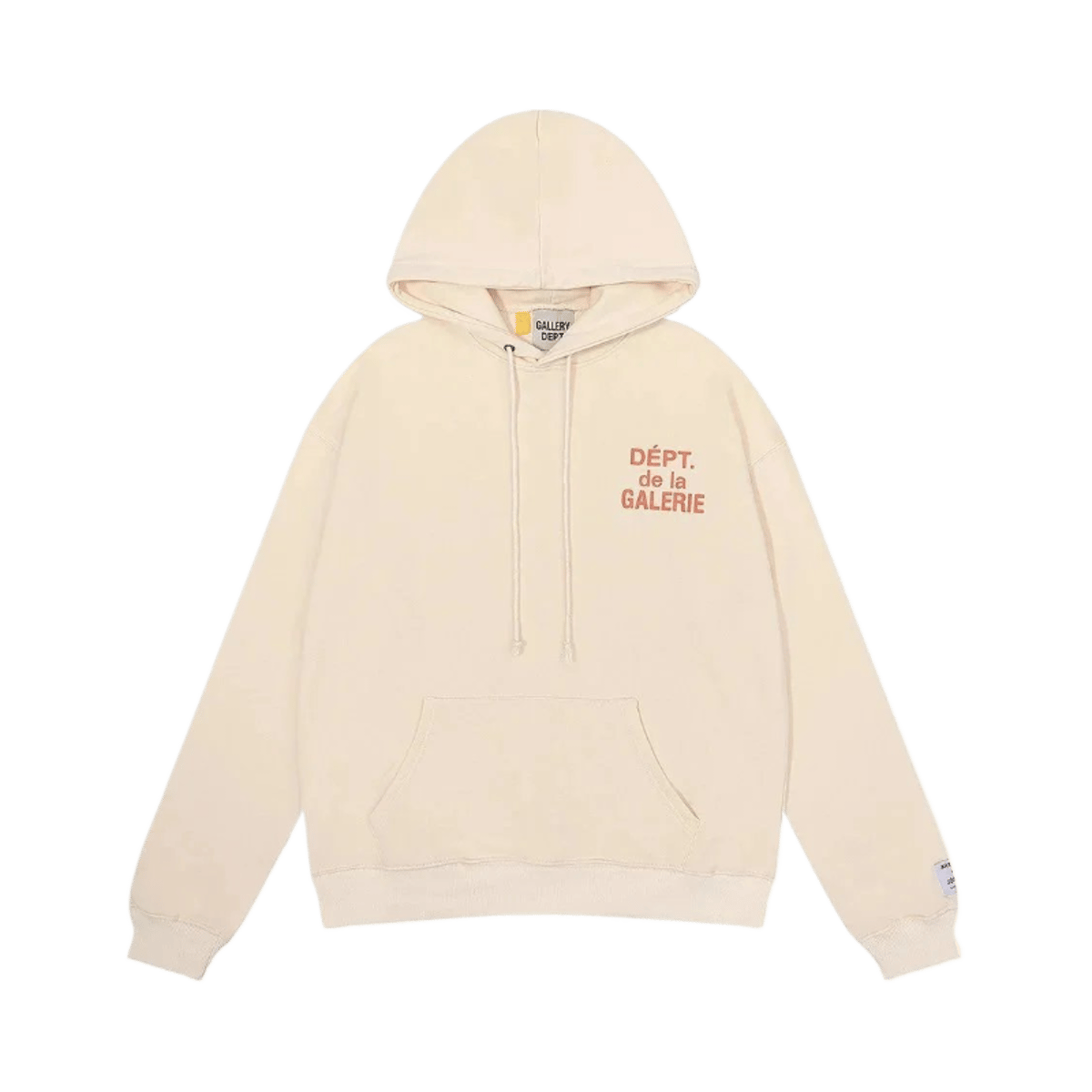 Gallery Dept. Black Pullover Hoodie with Flame Sleeve Detail and Paint Splatter Design — image 2