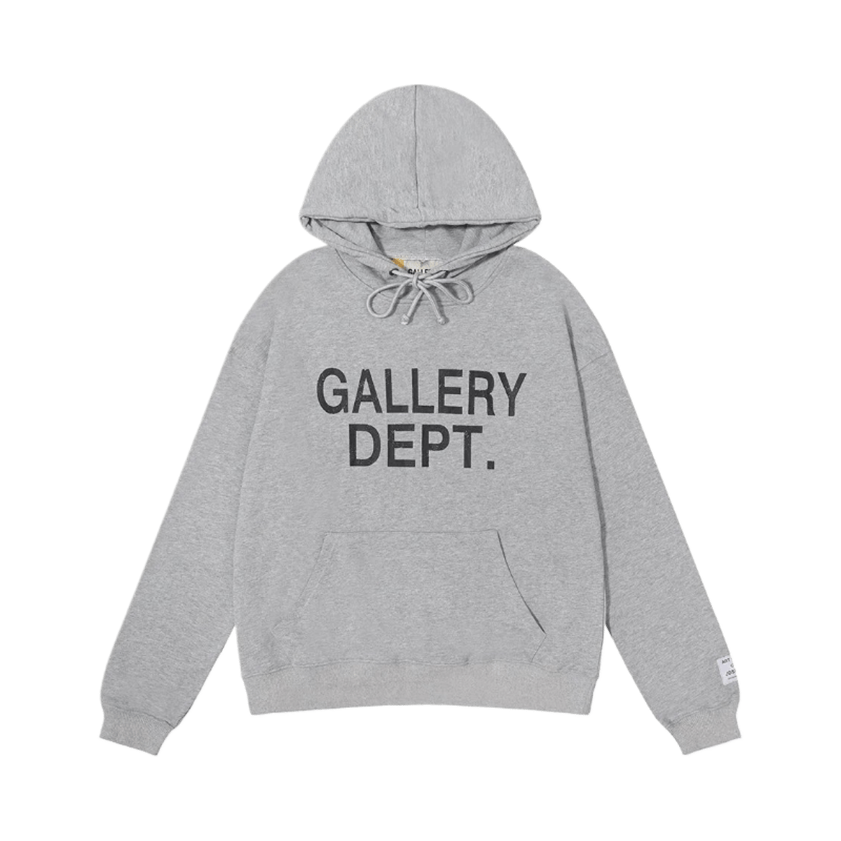 Gallery Dept. Black Pullover Hoodie with Flame Sleeve Detail and Paint Splatter Design — image 2