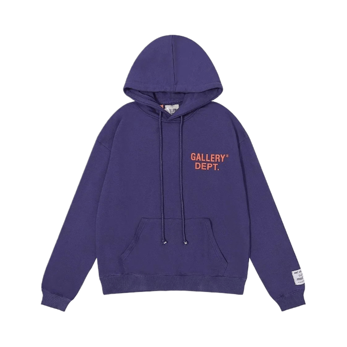 Gallery Dept. Black Pullover Hoodie with Flame Sleeve Detail and Paint Splatter Design — image 4