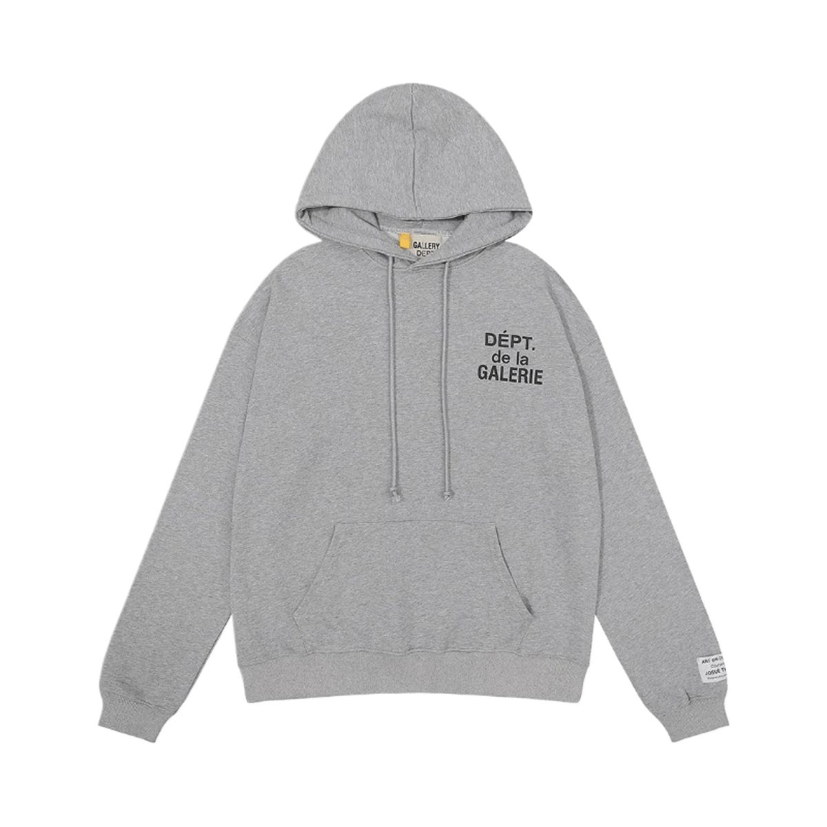 Gallery Dept. Black Pullover Hoodie with Flame Sleeve Detail and Paint Splatter Design — image 3