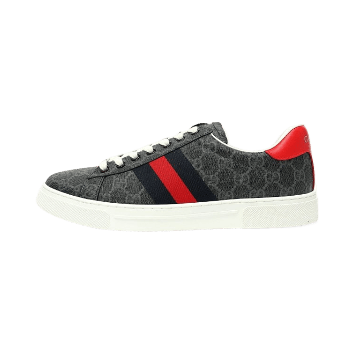 Gucci Ace Low Top Sneaker White Leather with Bee Embroidery and Green Red Stripe — image 3