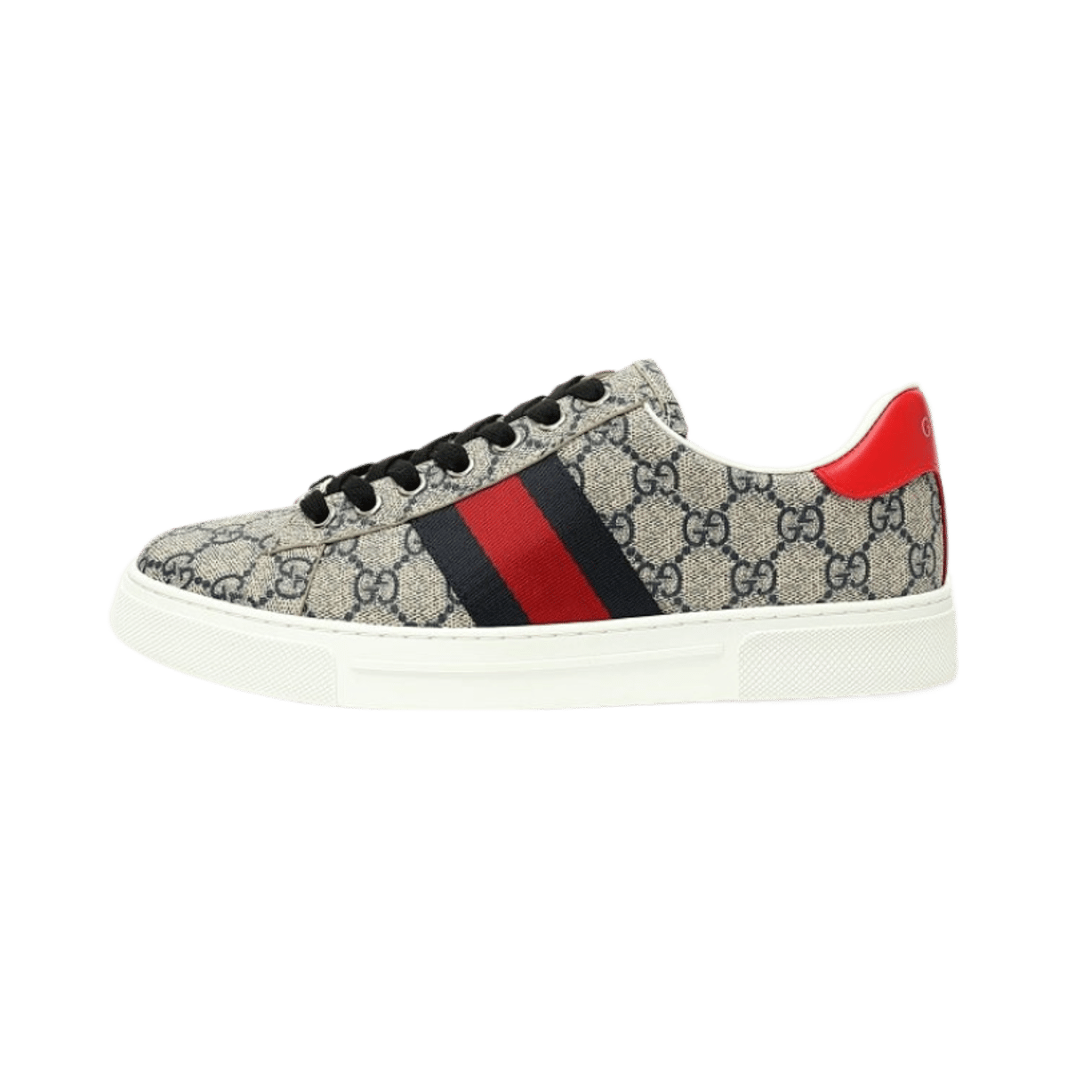 Gucci Ace Low Top Sneaker White Leather with Bee Embroidery and Green Red Stripe — image 2