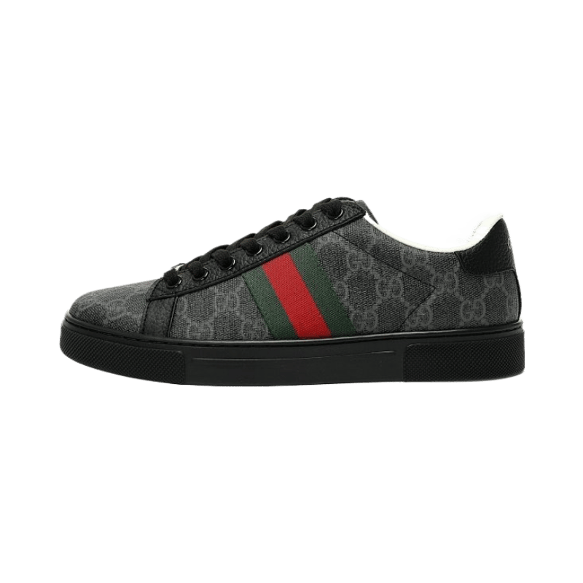 Gucci Ace Low Top Sneaker White Leather with Bee Embroidery and Green Red Stripe — image 2