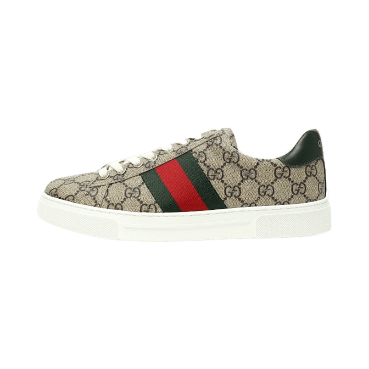 Gucci Ace Low Top Sneaker White Leather with Bee Embroidery and Green Red Stripe — image 3