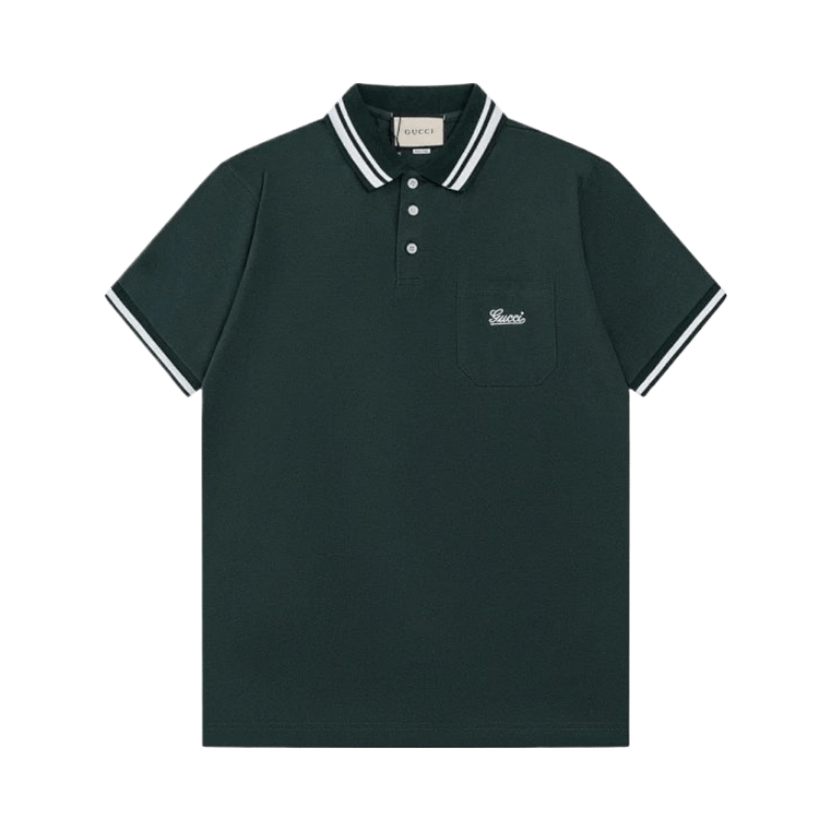 Gucci Classic Polo Shirt White Short Sleeve Cotton Top — image 3
