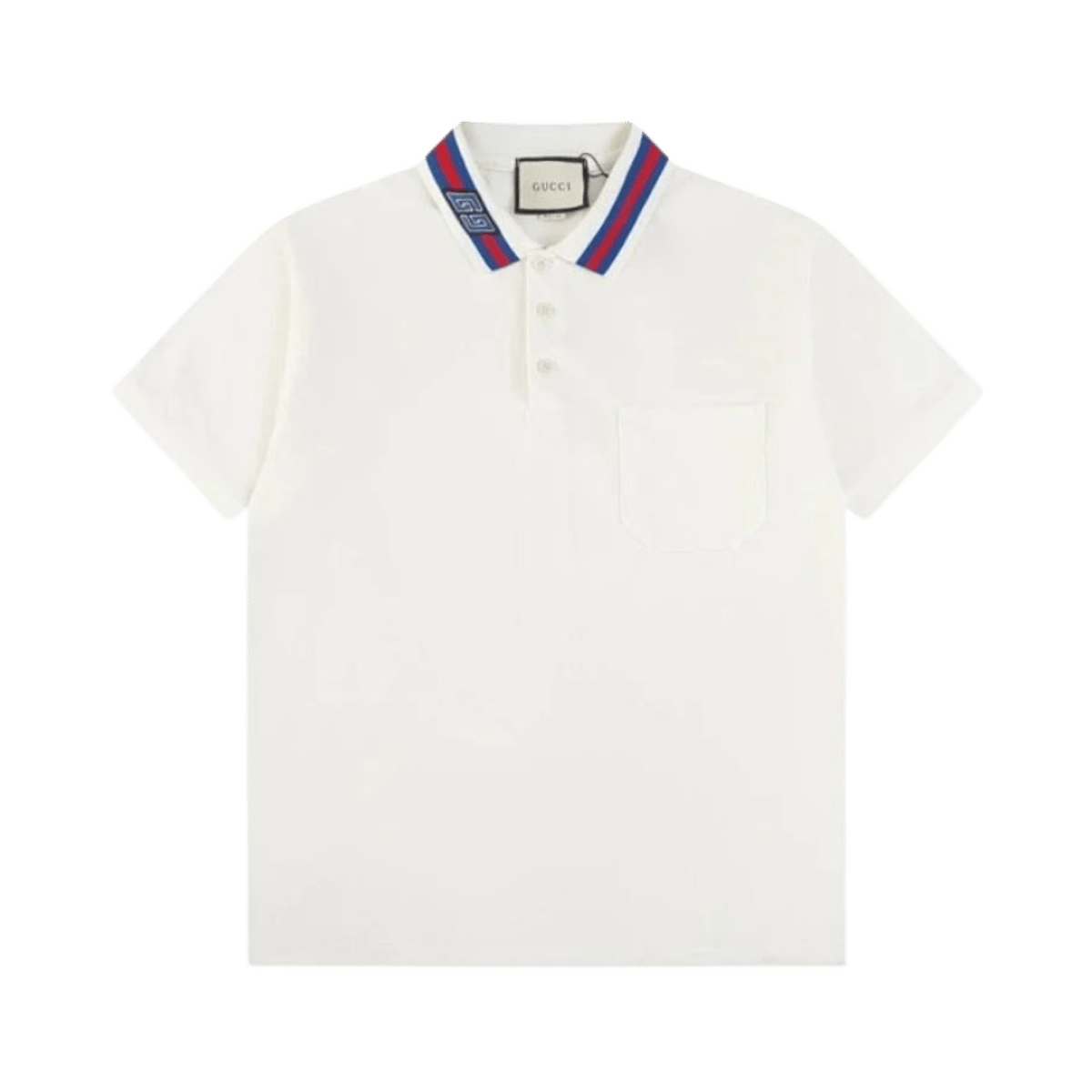 Gucci Classic Polo Shirt White Short Sleeve Cotton Top — image 4