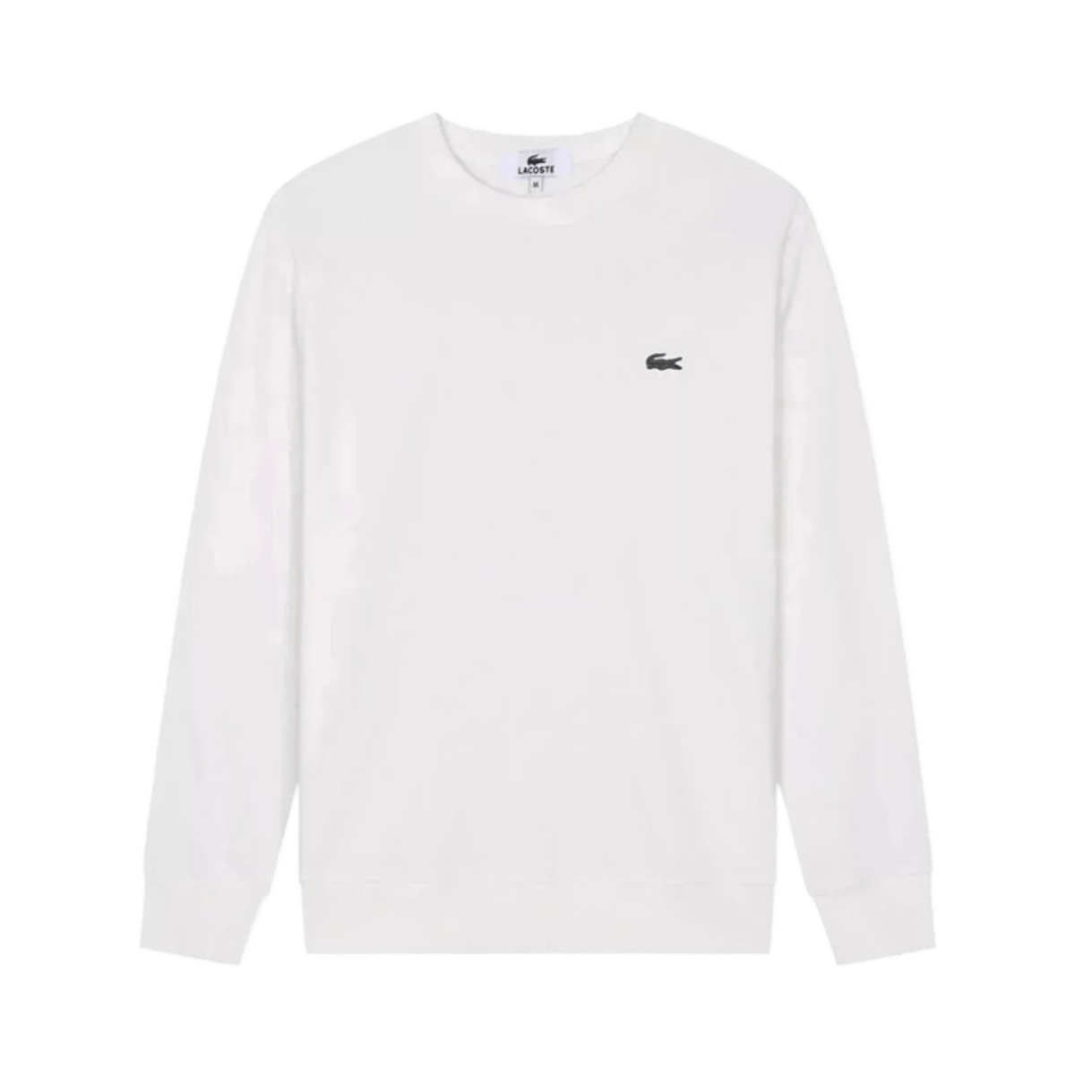 Lacoste Men's Black Crewneck Sweatshirt with Large Blue Crocodile Logo — image 2