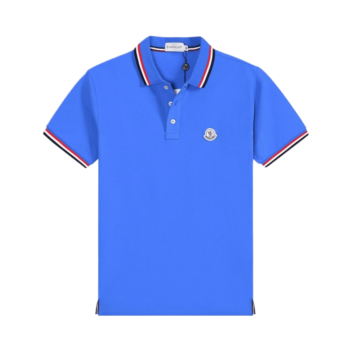 Moncler Classic Polo Shirt Black With Red And White Trim — image 3