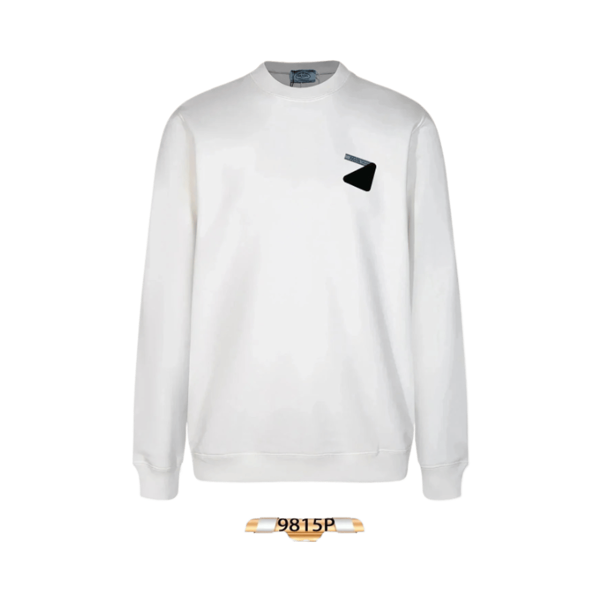 Prada Men's Autumn New Round Neck Sweatshirt with Logo Patch - Versatile Casual Pullover — image 2