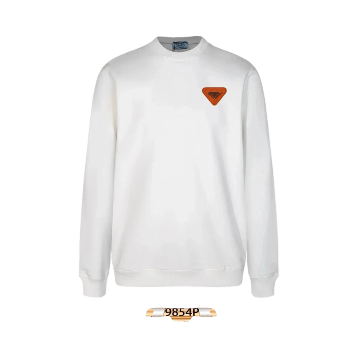 Prada Men's Autumn New Round Neck Sweatshirt with Logo Patch - Versatile Casual Pullover — image 2