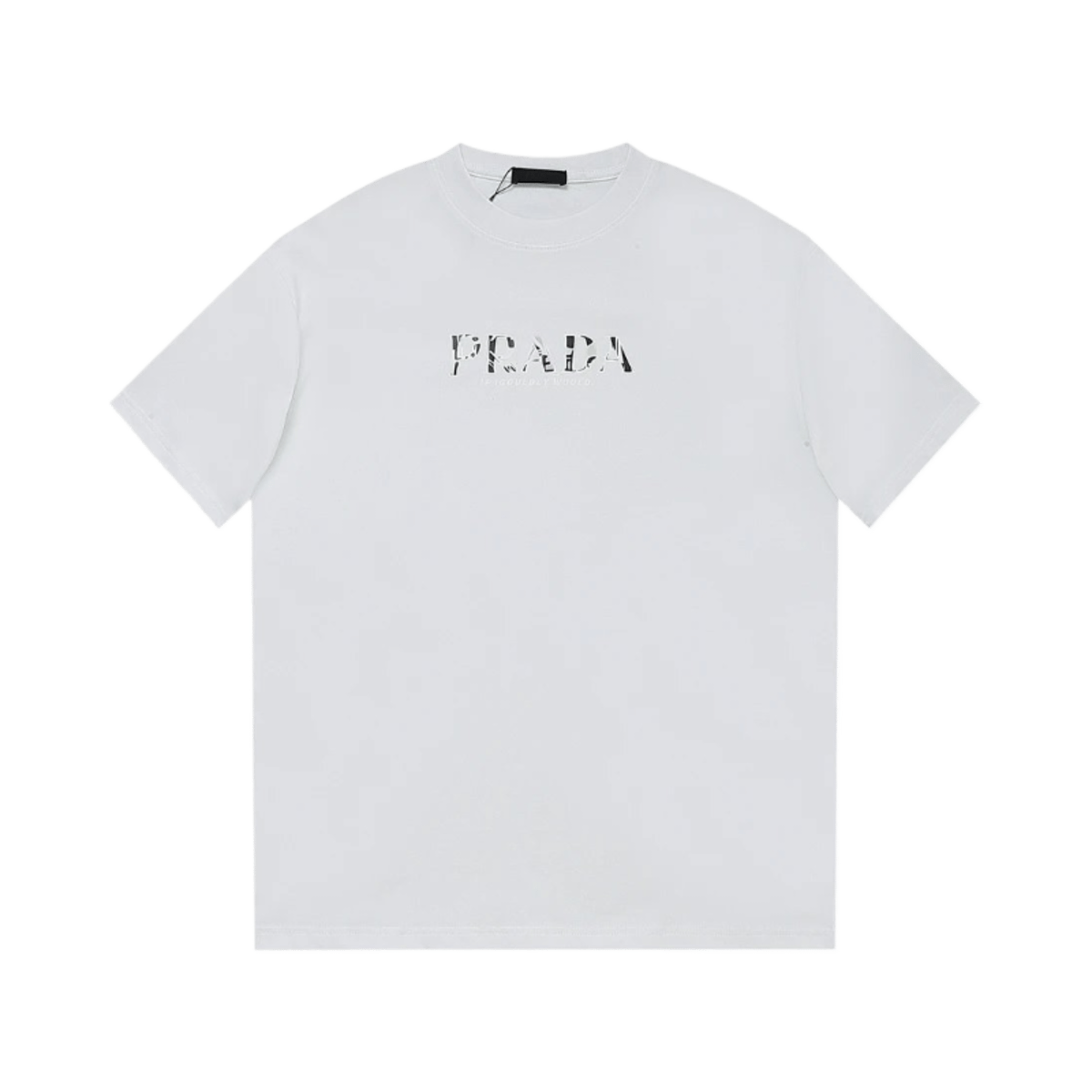 Prada Men's Short Sleeve T-Shirt with Triangle Logo Print — image 2