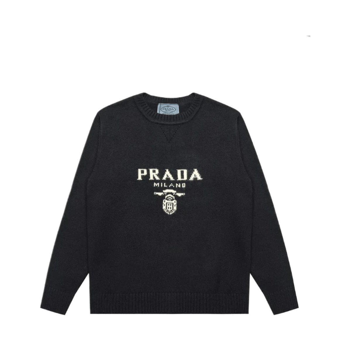 Prada Milano Logo Knit Sweater Grey/Black — image 2