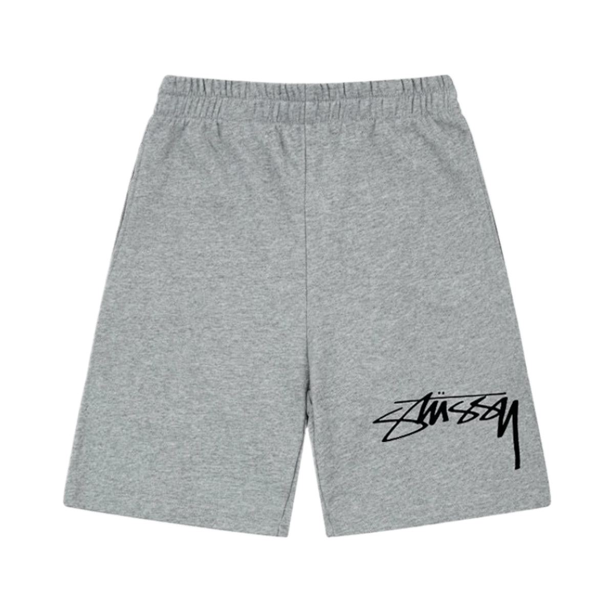 Stussy Logo Print Casual Sweat Shorts Men Women Streetwear Grey Black — image 2