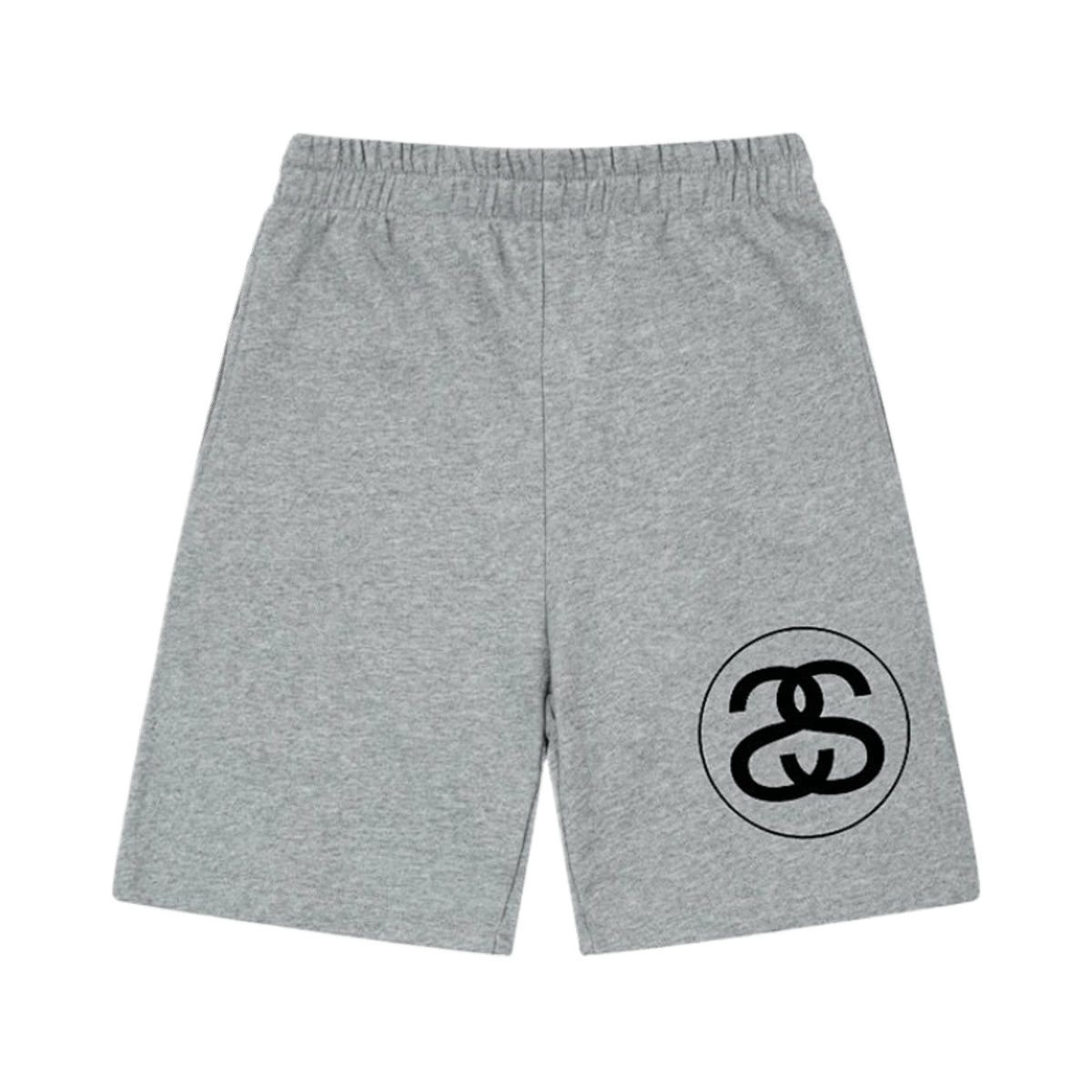 Stussy Logo Print Casual Sweat Shorts Men Women Streetwear Grey Black — image 2