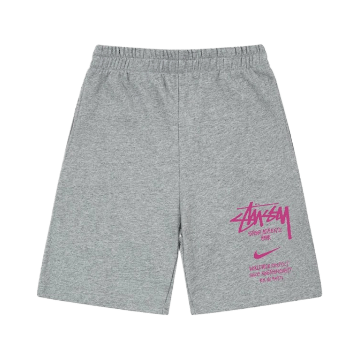 Stussy Logo Print Casual Sweat Shorts Men Women Streetwear Grey Black — image 2