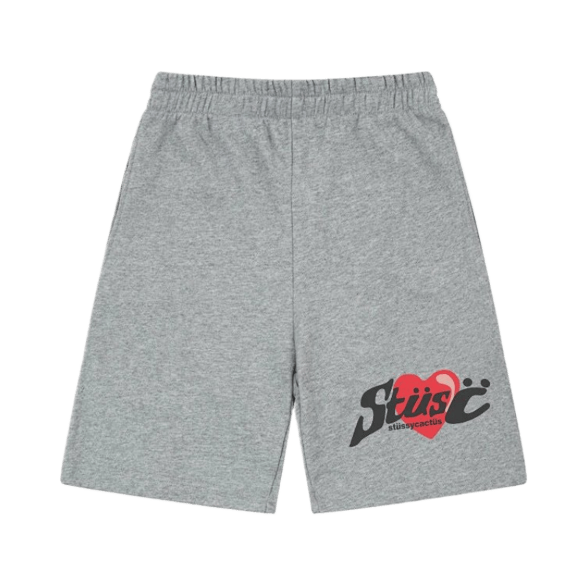 Stussy Logo Print Casual Sweat Shorts Men Women Streetwear Grey Black — image 2